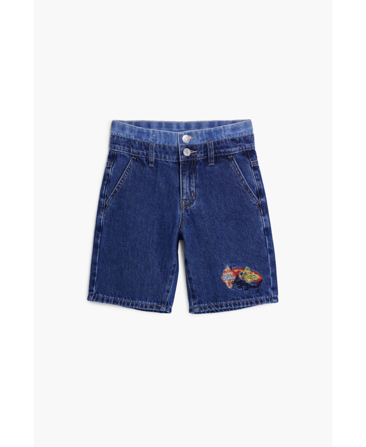 Desigual Boys Boys's Embroidered denim Bermuda shorts