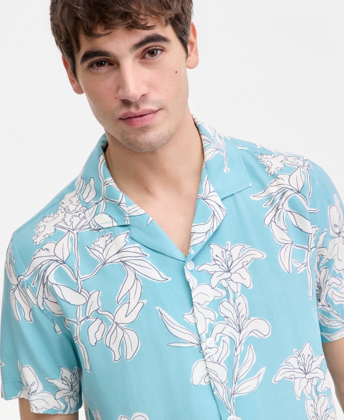 Sun + Stone Men's Camp Denali Short-Sleeve Shirt, Macy's Exclusive