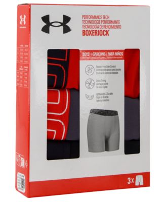 Boys' 7-20 Boxerjock Solid Boxer Briefs, 3-Pack Set