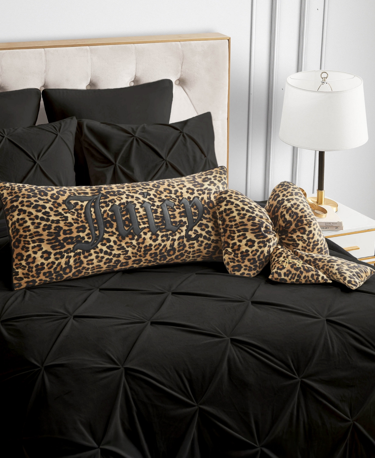 Juicy Couture Bow Shaped Decorative Pillow, 12" x 20"