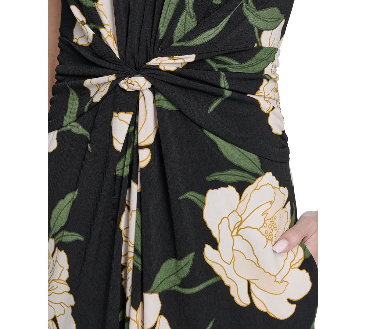 Vince Camuto Women's Printed Twist Front V-neck Jumpsuit In Multi