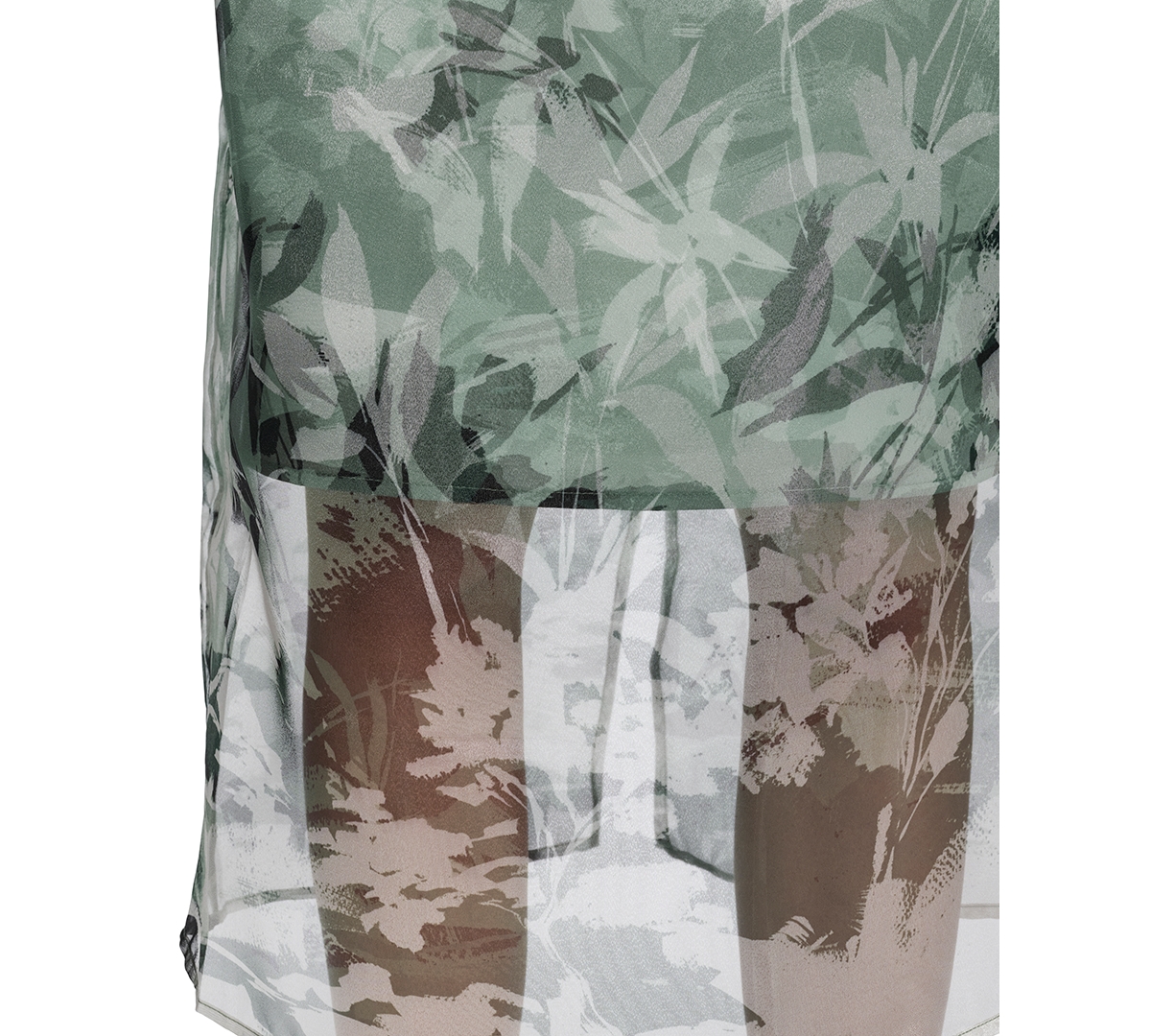 Vince Camuto Women's Printed Organza Overlay Mock Neck Midi Dress In Multi