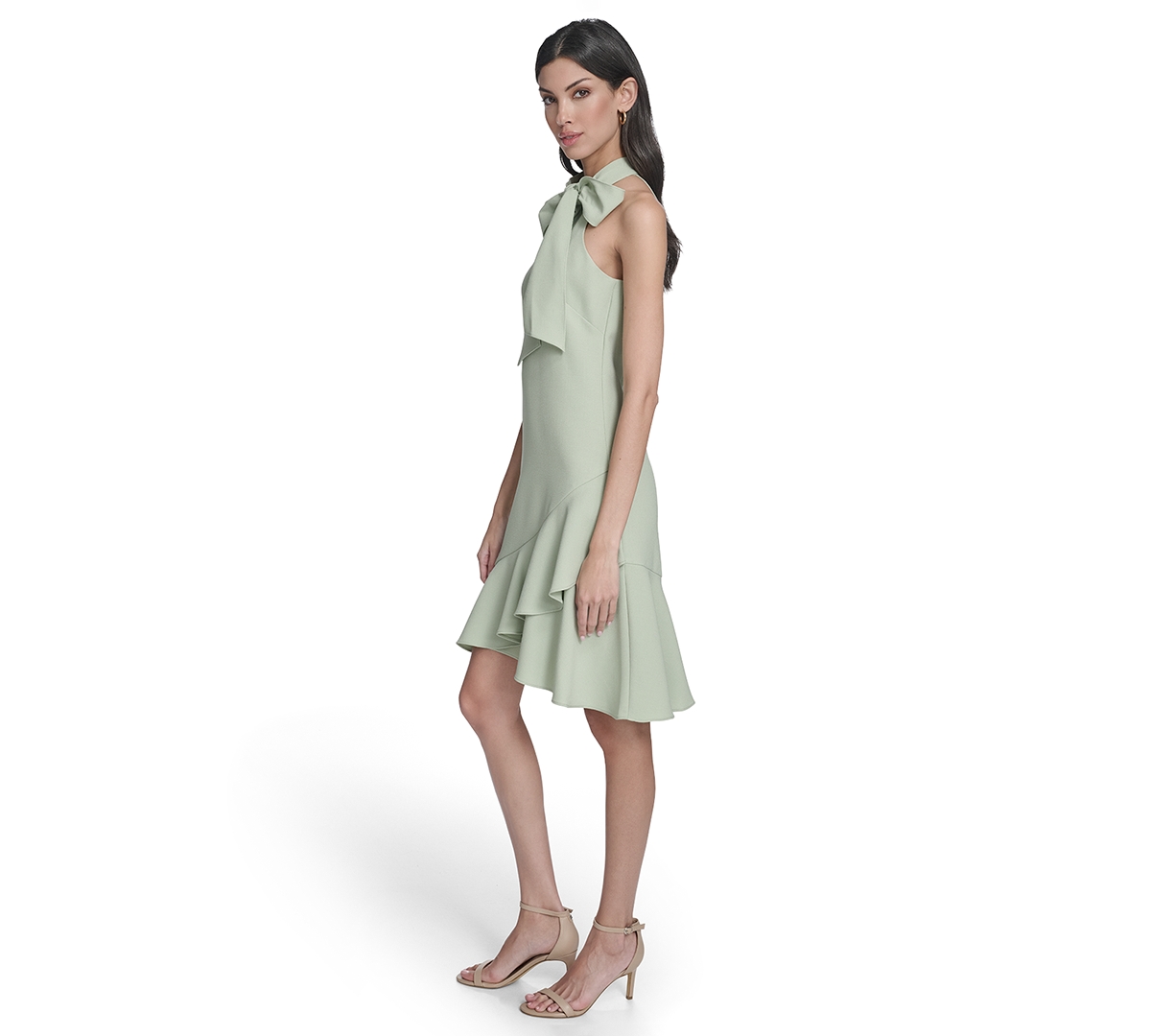 Vince Camuto Women's Signature Stretch Halter Neck Dress In Green