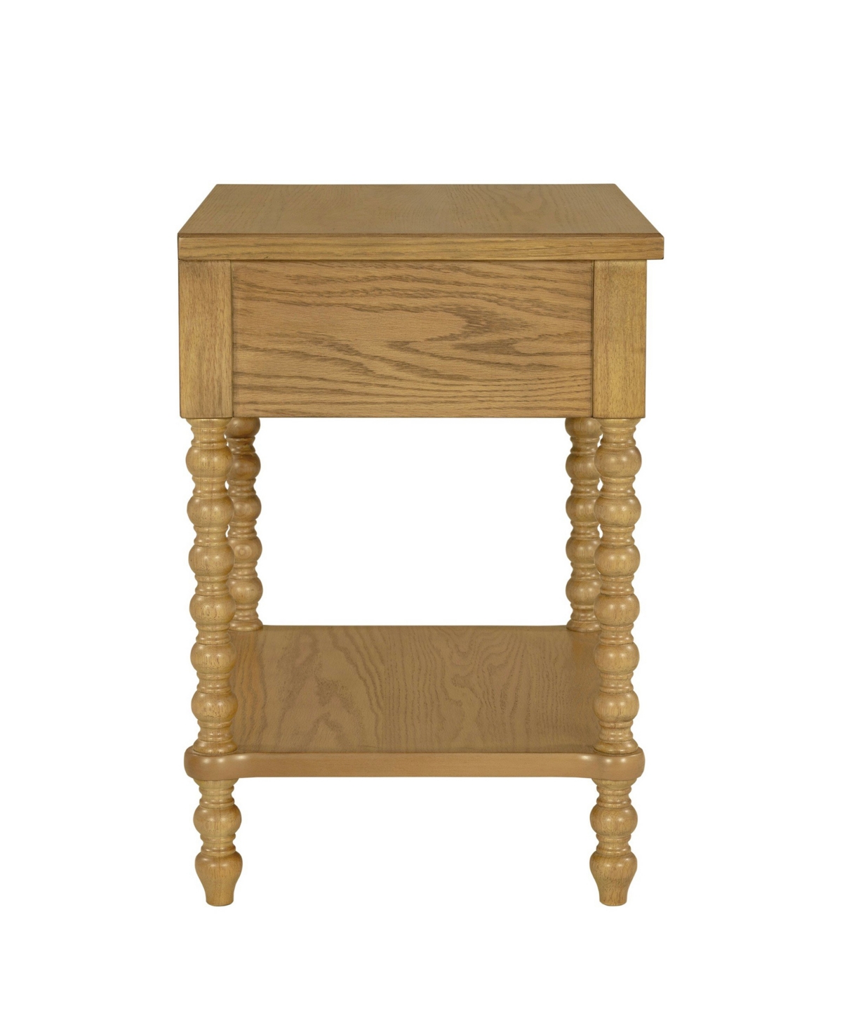 Madison Park Signature 24" Solid Wood Frame Camel Oak Finish Nightstand In Brown
