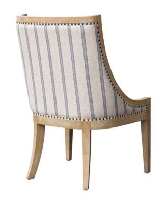 24" Upholstery Brass Nailhead Trim Dining Chair