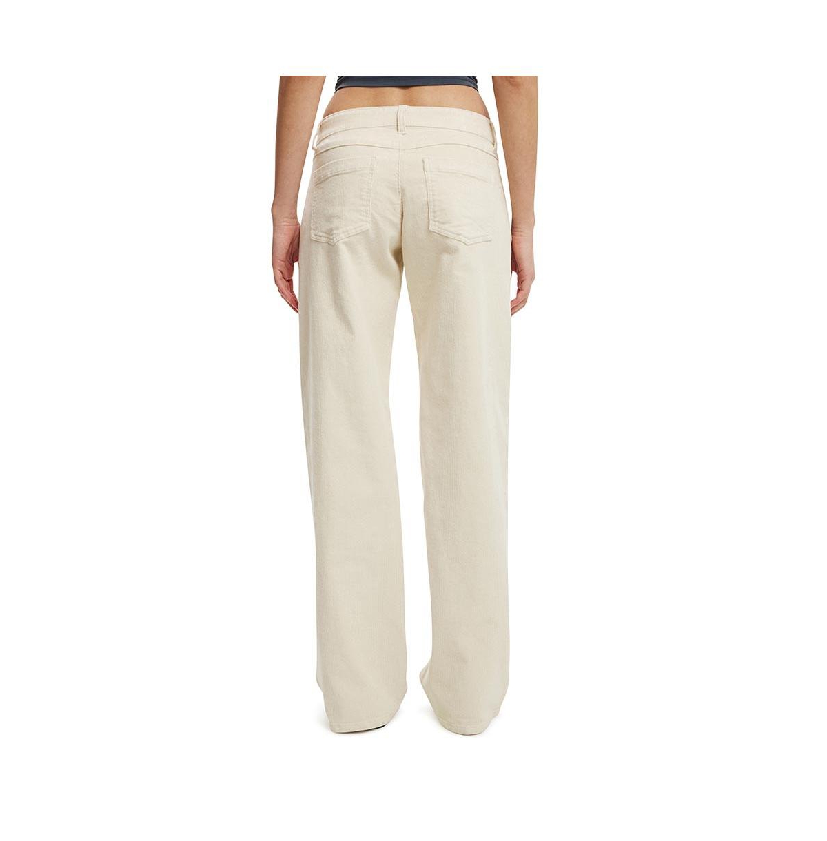 Cotton On Women's Low Rise Straight Cord Pant