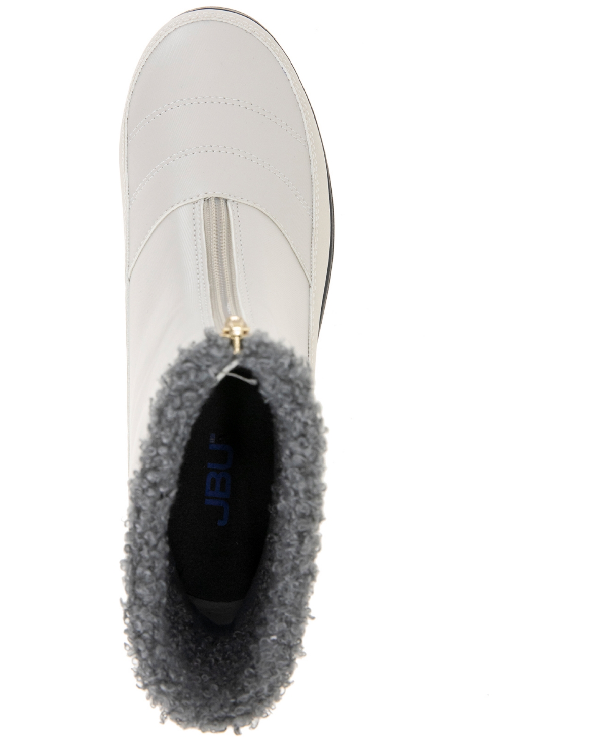 Jbu Women's Snowbound Encore Zip Front Cold-weather Boots In White