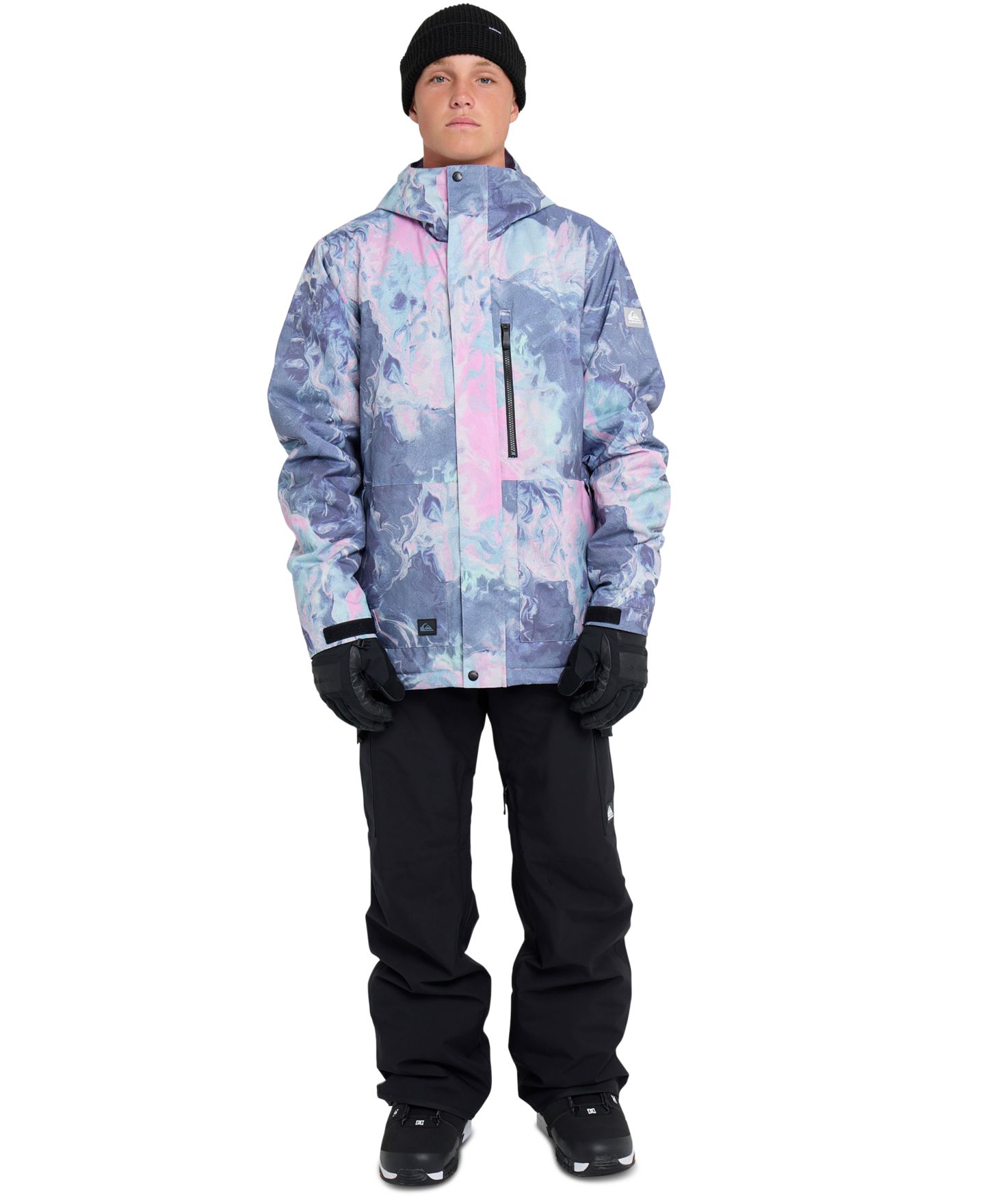 Мужская куртка Quiksilver Mission Printed Long-Sleeve, цвет: Graystone — фото 2