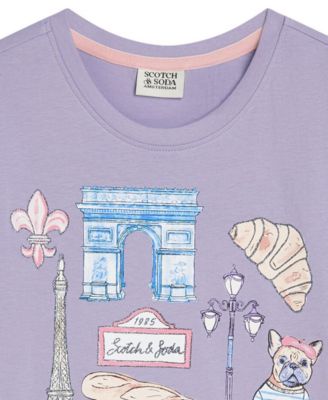 Girls' 4-6X Paris Graphic Short-Sleeve T-Shirt