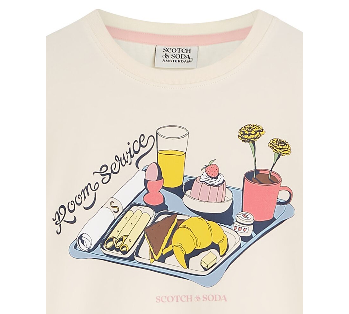Scotch & Soda Girls 4-6X Breakfast Tray Graphic Short-Sleeve T-Shirt