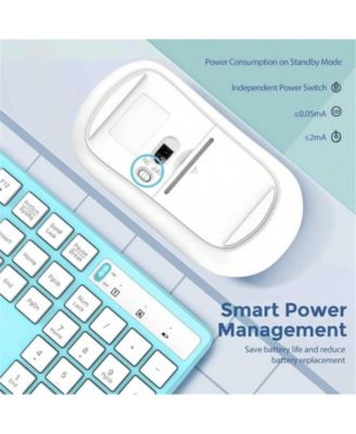 Wireless Keyboard And Mouse Combo - 2.4G Full-Sized Keyboard Mouse, 3 DPI Adjustable Cordless Keyboard And Mouse, Quiet Click Computer Laptop