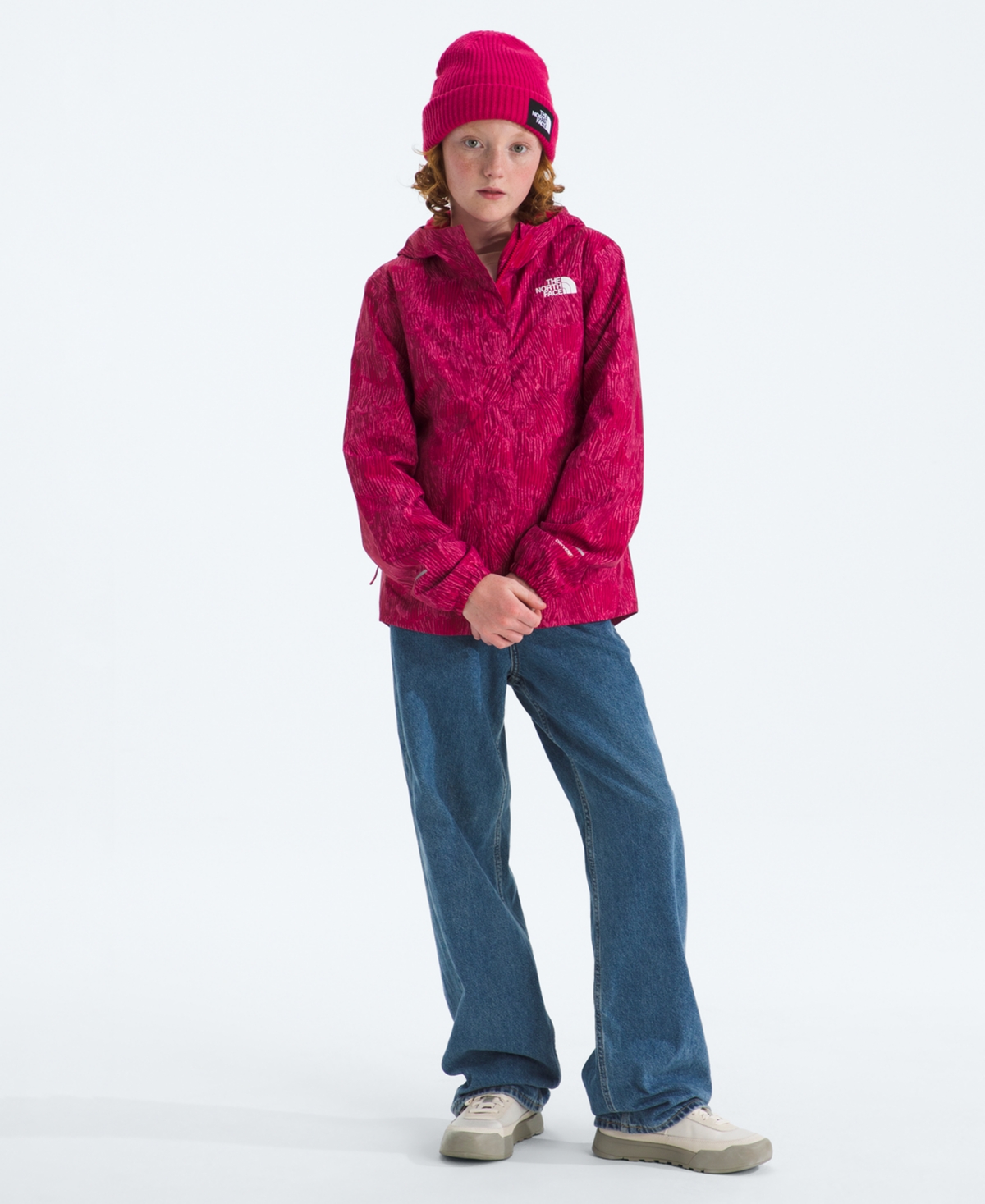The North Face Kids' Girls 6-16 Warm Waterproof Antora Rain Jacket In Pink