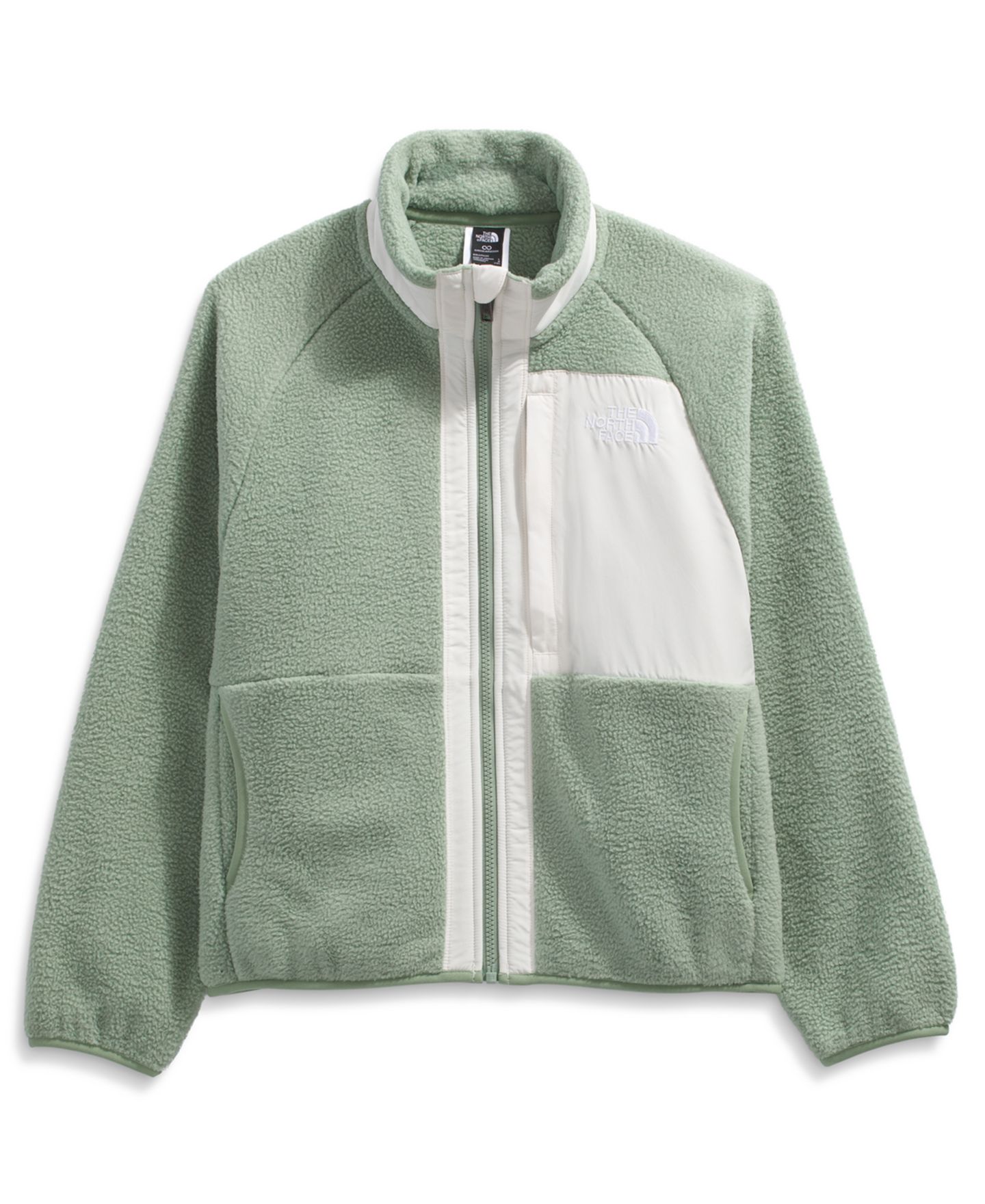 Куртка The North Face Yumiori Full Zipper Jacket для девочек, цвет: Сланцевый мох / Белый дюнный — фото 4