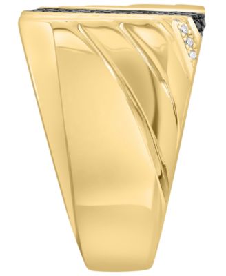 Men's Diamond (3/8 ct. t.w.) Ring in 14k Gold over Silver