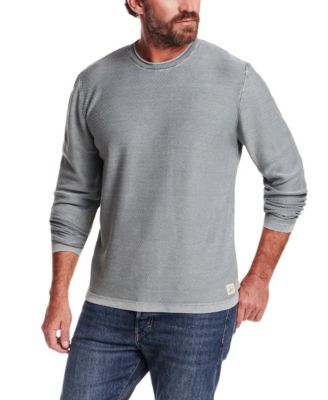 Men's Long-Sleeve Crewneck Twill Stonewash Sweater