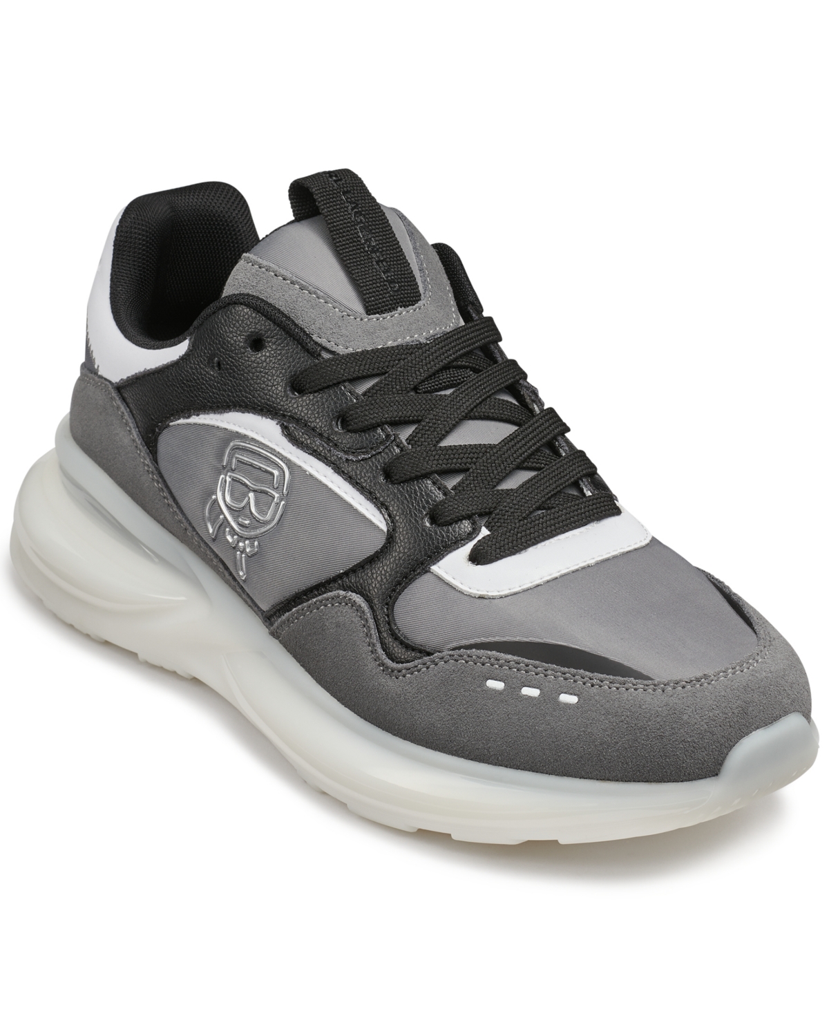 Karl Lagerfeld Paris Men's Side Head Profile Logo Runner Shoes