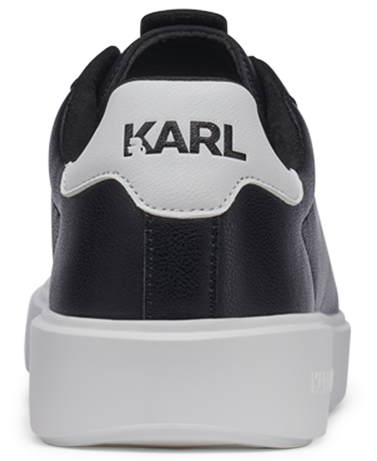 Karl Lagerfeld Men's Logo Plain Toe Sneakers In Black