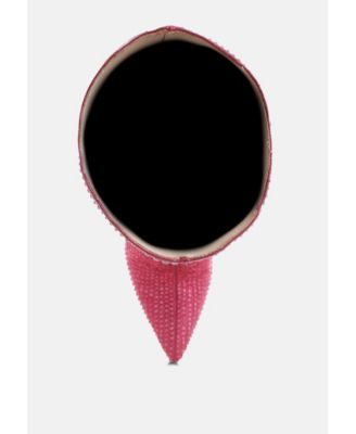 Womens Orymple Shiny Rhinestone Studded Calf Boots