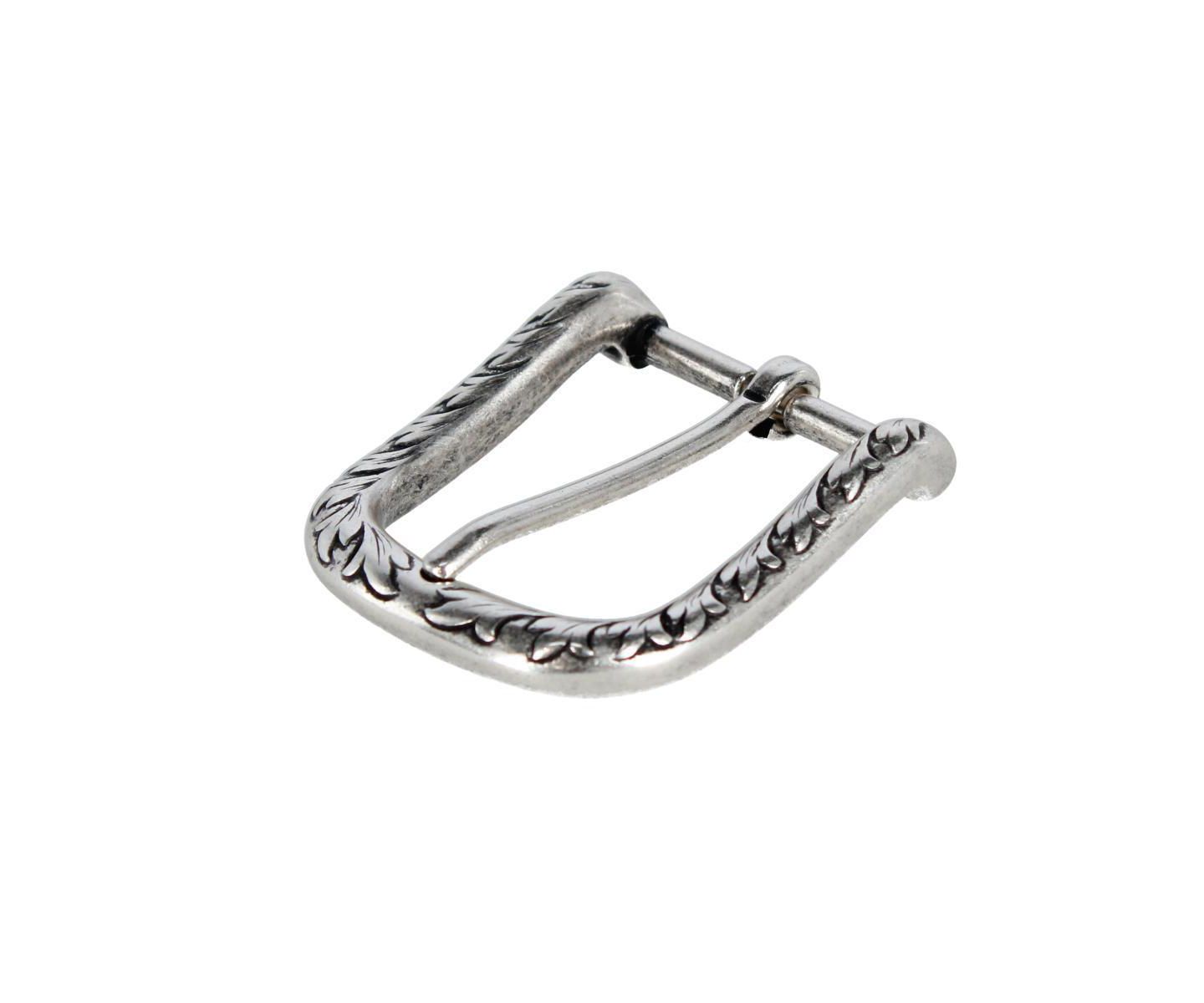Мужской ремень TRAFALGAR 35mm Italian Distinct Vineyard Solid Brass Harness Belt Buckle, цвет: Серебряный — фото 2