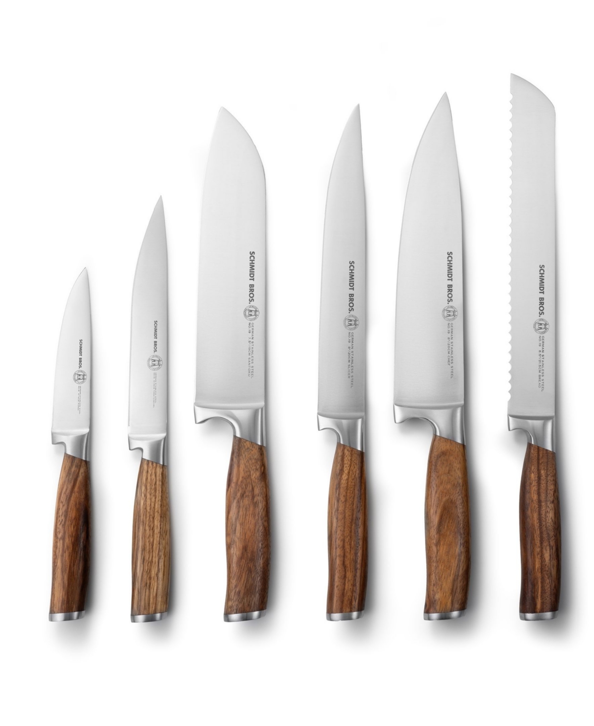 Schmidt Brothers Zebra Wood 7-pc. Knife Block Set In Brown