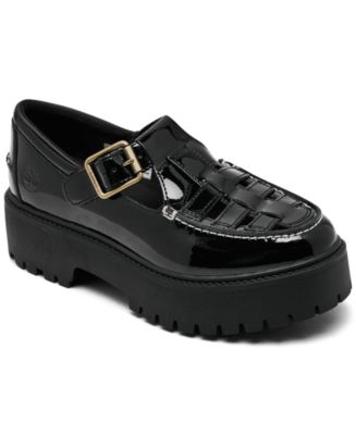 Timberland Women's Patent Leather Stone Street Platform Buckle
