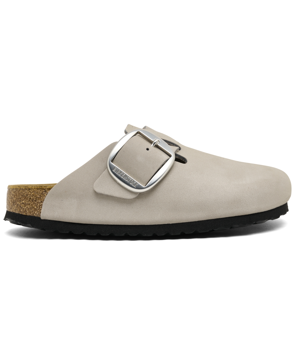 Birkenstock Boston Big Buckle Clogs In Gray