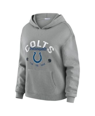 WEAR by Erin Andrews - Women's 2-Piece Gray Indianapolis Colts Waffle-Knit Long-Sleeve Hoodie and Lounge Pant Set
