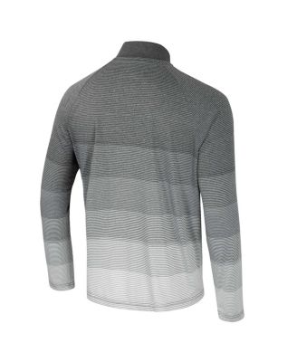 Men's Gray Nebraska Huskers AI Striped Mesh Quarter-Zip Raglan Windshirt Jacket