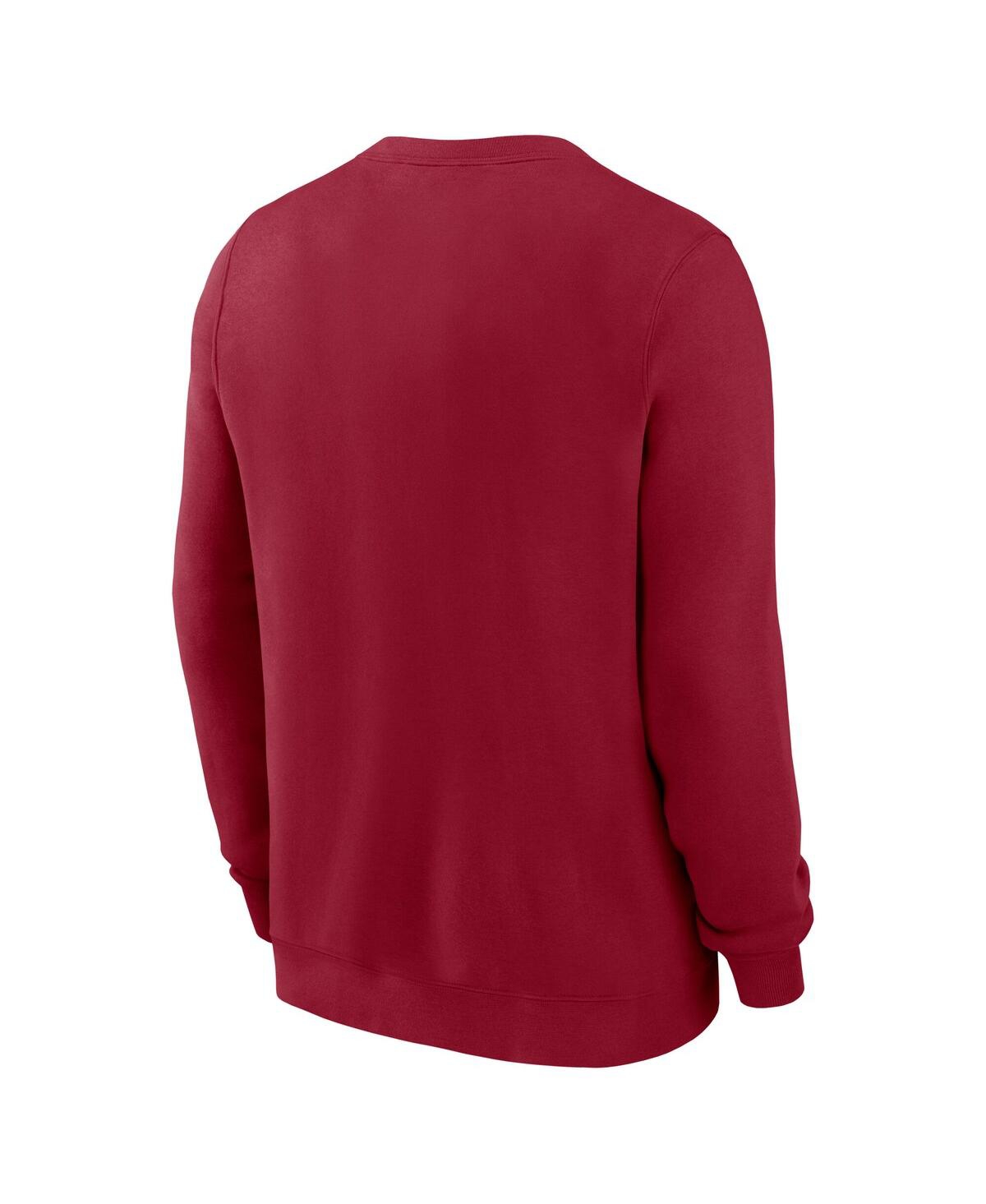 Nike Crimson Alabama Crimson Tide Primetime Primary Stack Pullover Sweatshirt In Burgundy