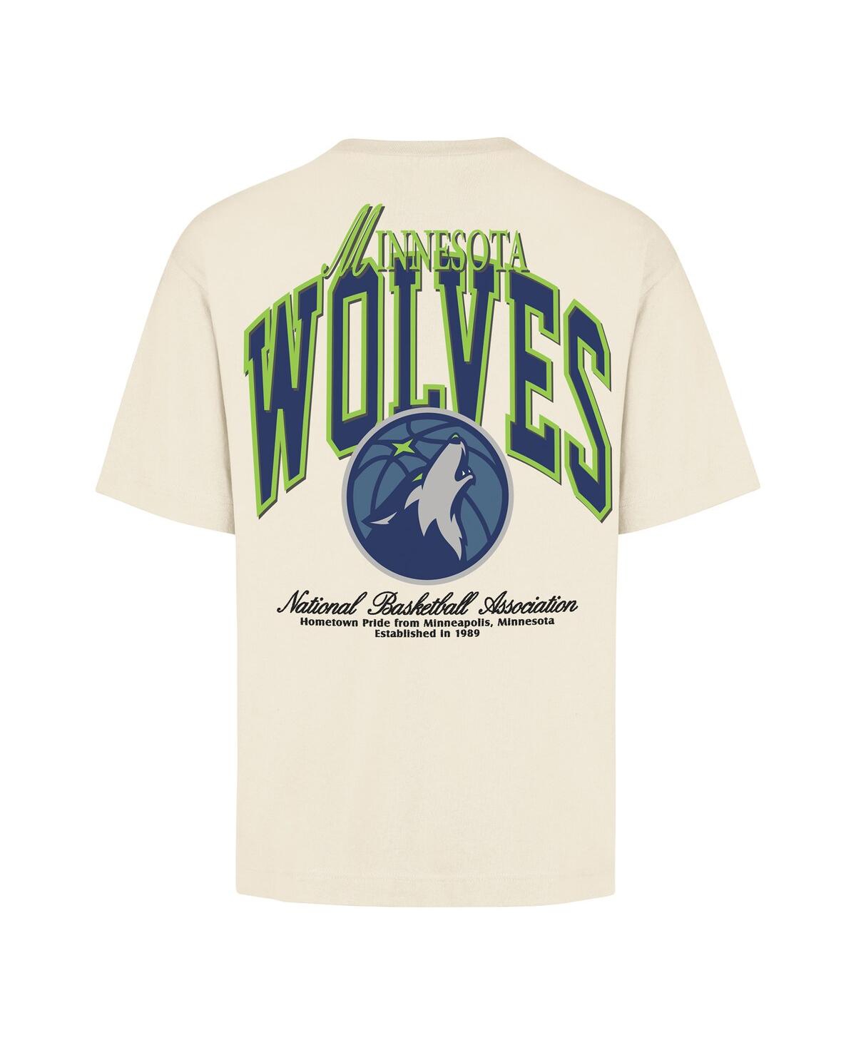 47 Brand Men's And Women's Cream Minnesota Timberwolves Crossover Collection Foundation Pocket T-shirt In Multi