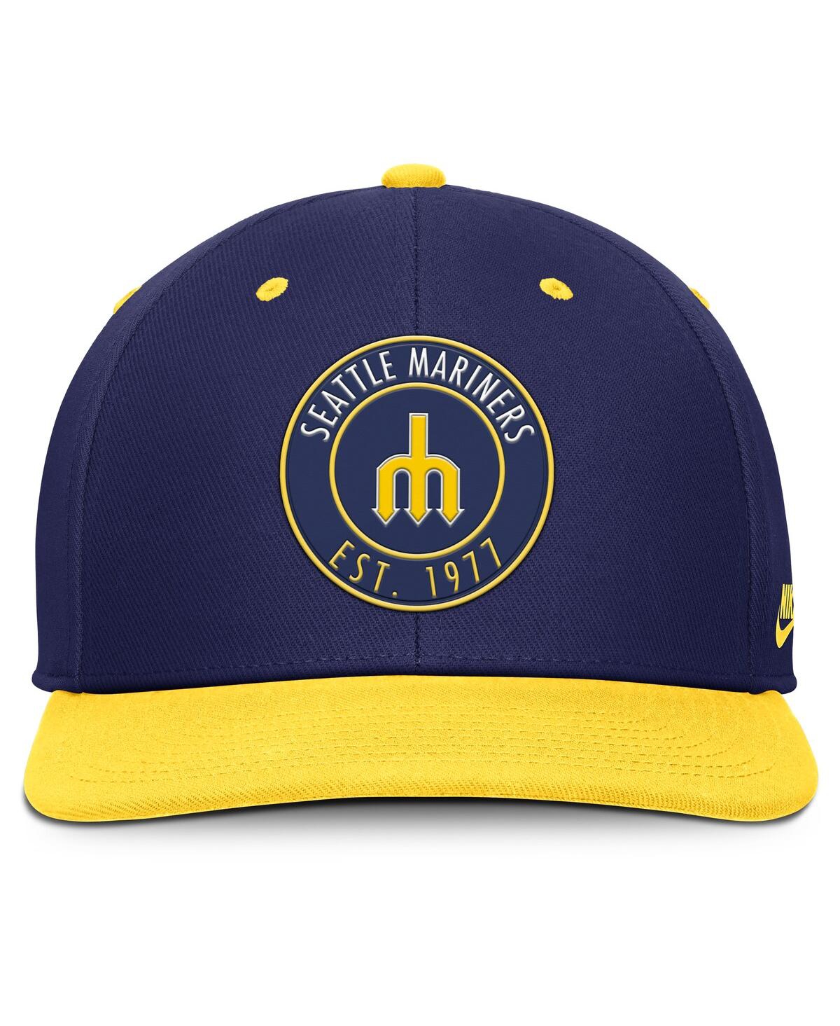 Nike Men's Navy/Gold Seattle Mariners Cooperstown Collection Pro Dri-fit Snapback Hat