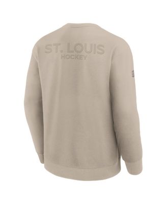 Men's Tan St. Louis Blues Authentic Pro Road Tri-Blend Sweatshirt