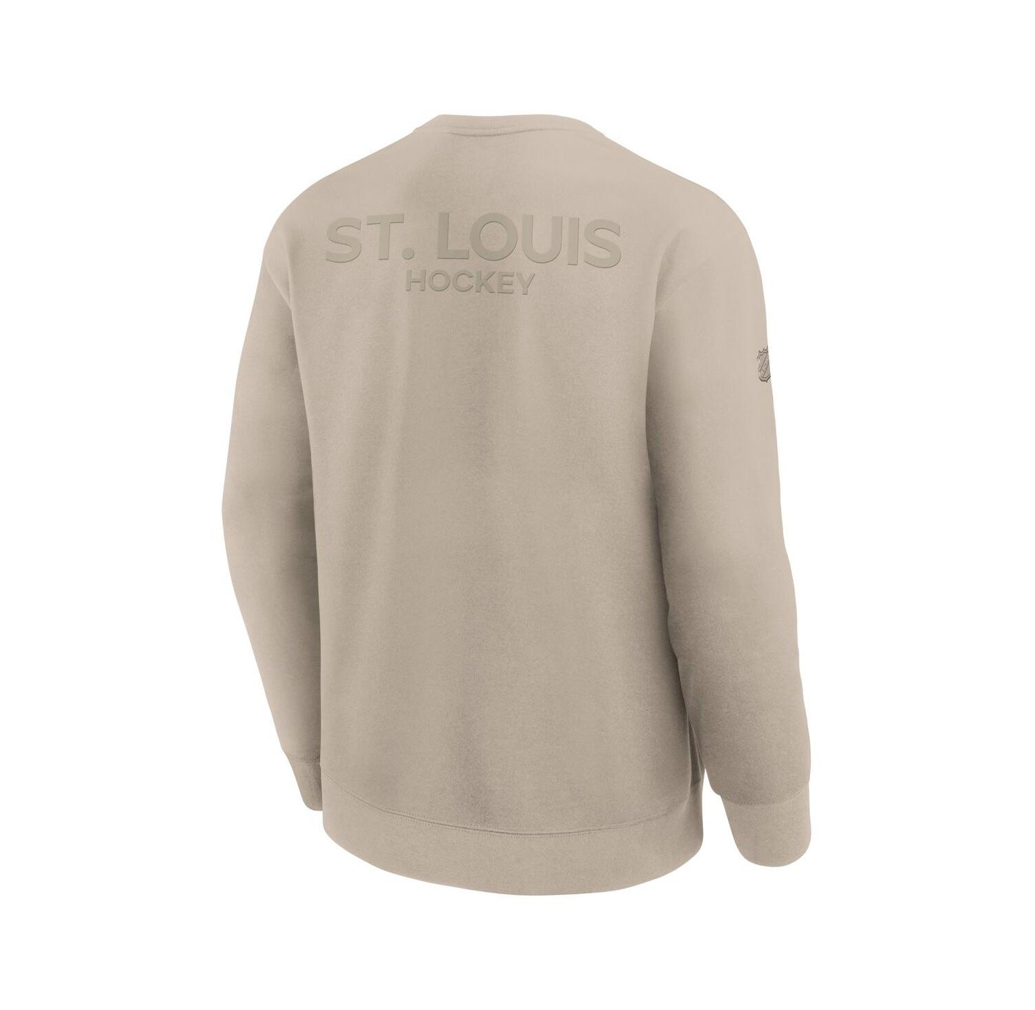 Men's Tan St. Louis Blues Authentic Pro Road Tri-Blend Sweatshirt