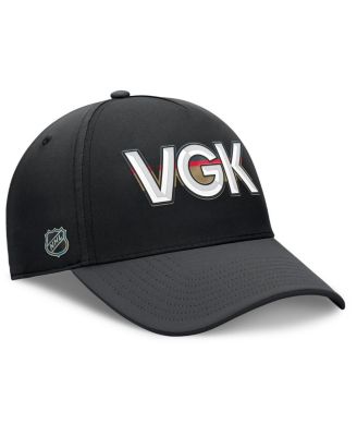 Men's Black/Charcoal Vegas Golden Knights Authentic Pro Rink Team Code Flex Hat
