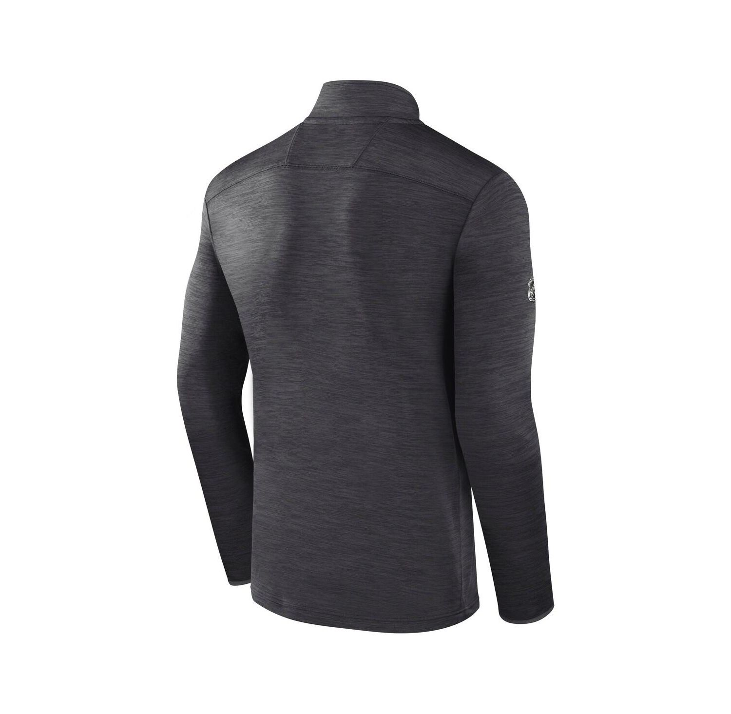 Men's Charcoal NHL Authentic Pro the Alumni Quarter-Zip Hoodie
