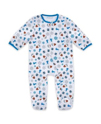 Baby Boys and Girls Newborn 2-Piece Detroit Lions Holiday Full-Zip Sleeper and Bib Set