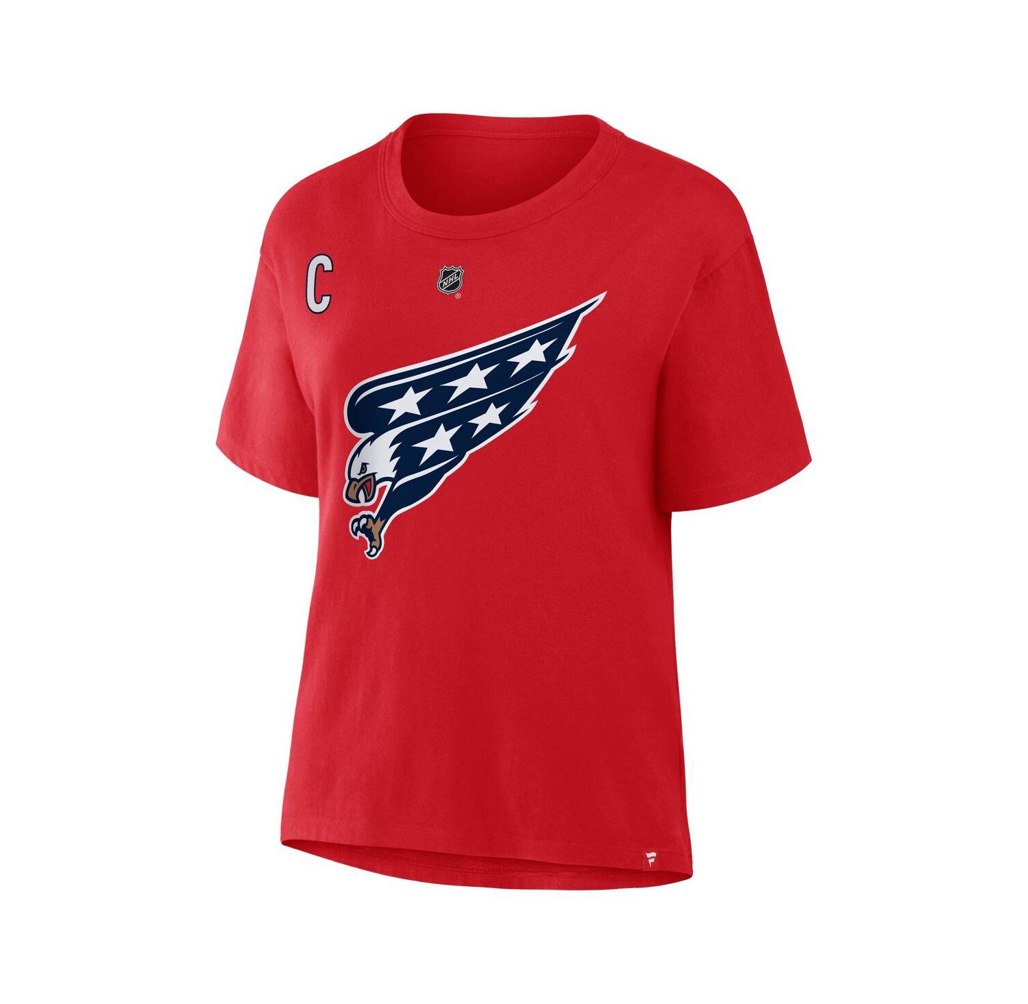 Women's Alexander Ovechkin Red Washington Capitals Authentic Stack Name & Number T-Shirt