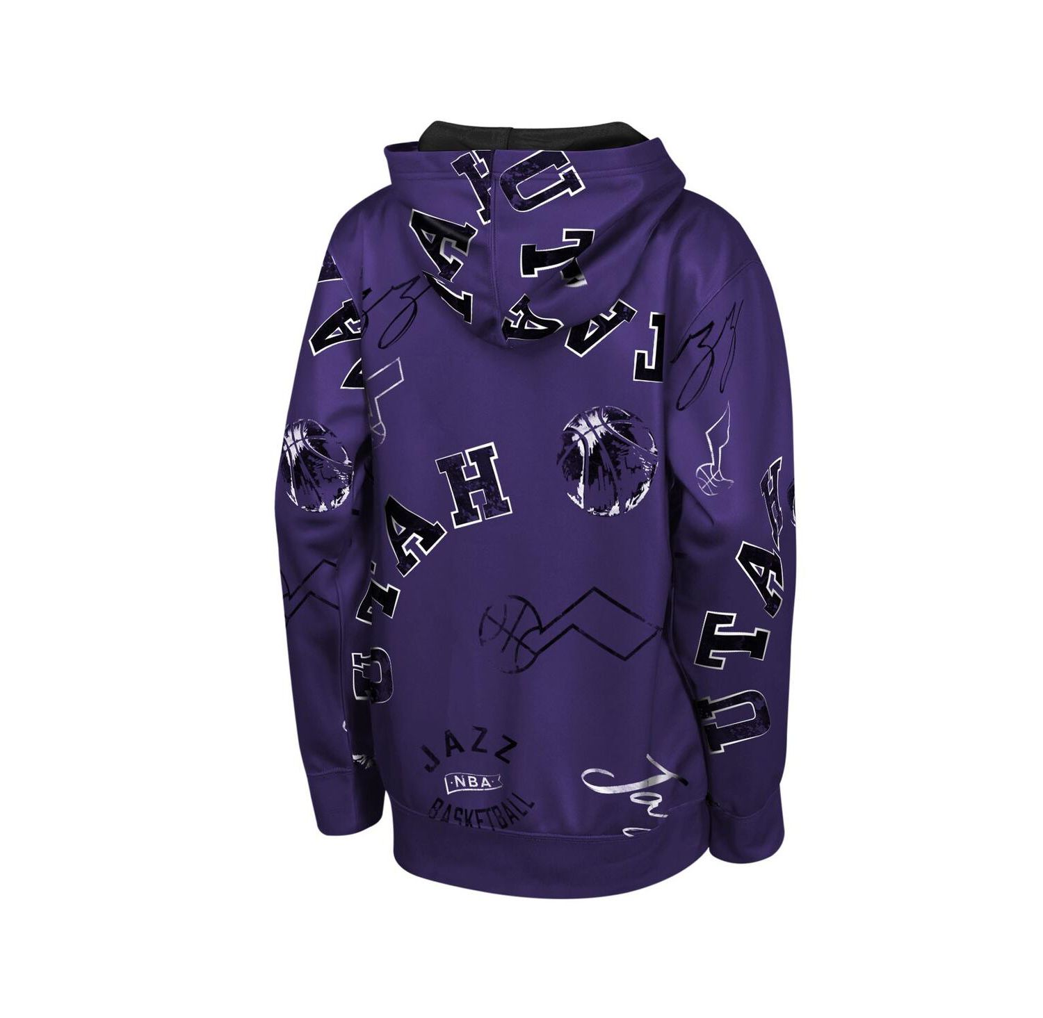 Big Boys and Girls Purple Utah Jazz Moving Violation Hoodie