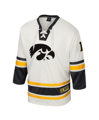 Men's Cream Iowa Hawkeyes Puck Proud Fashion Hockey Jersey
