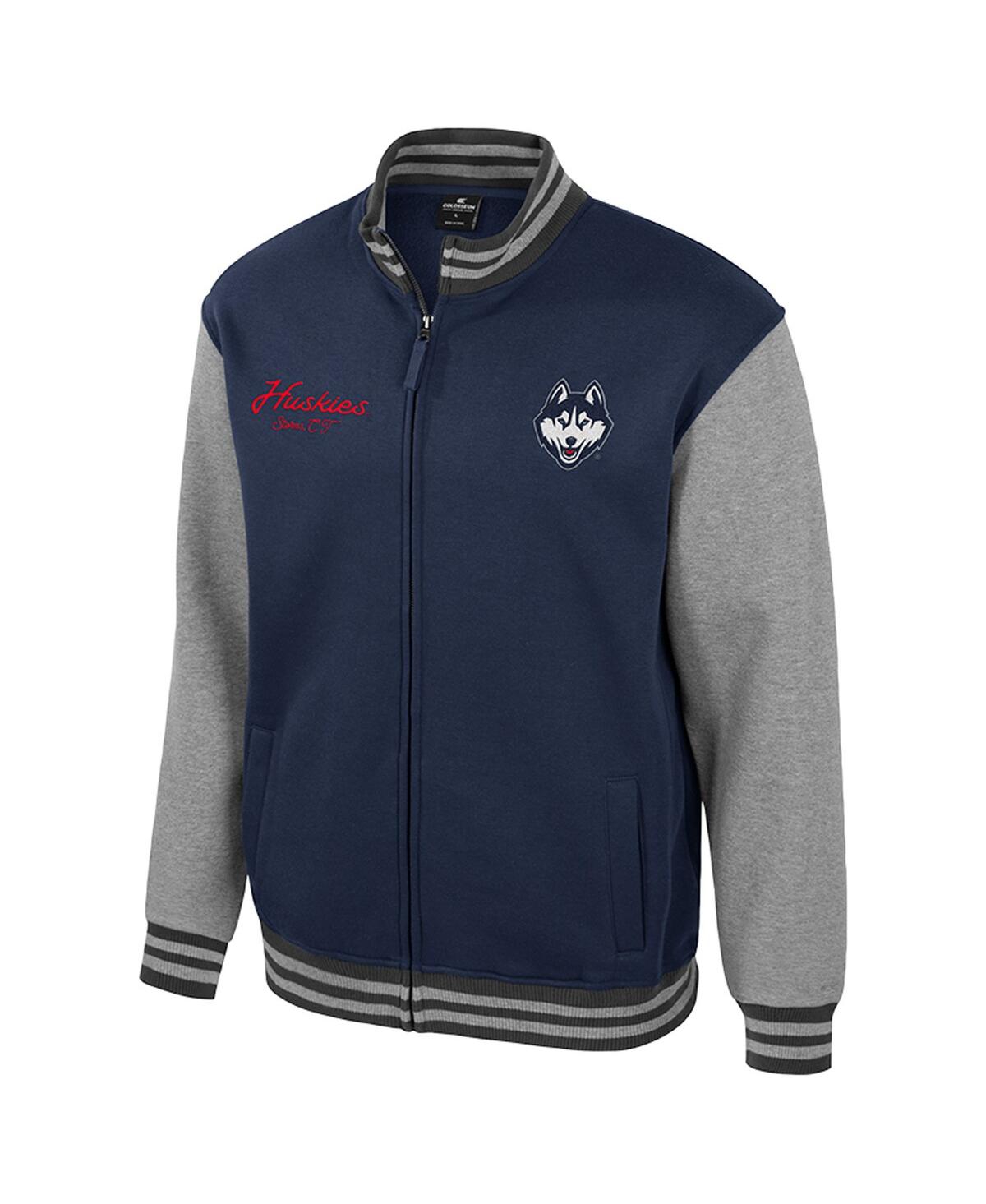 Colosseum Men's Navy UConn Huskies Ambi-Turner Full-Zip Varsity Jacket