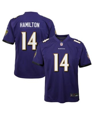 Nike - Big Boys and Girls Kyle Hamilton Purple Baltimore Ravens Team Game Jersey