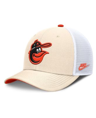 Nike - Men's Natural Baltimore Orioles Cooperstown Collection Dri-FIT Rise Trucker Adjustable Hat