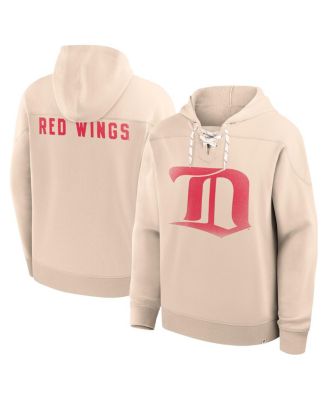 Men's Cream Detroit Red Wings Vintage Hoodie
