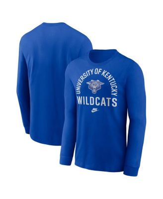 Nike - Men's Royal Kentucky Wildcats Legacy Arched Logo Long Sleeve T-Shirt