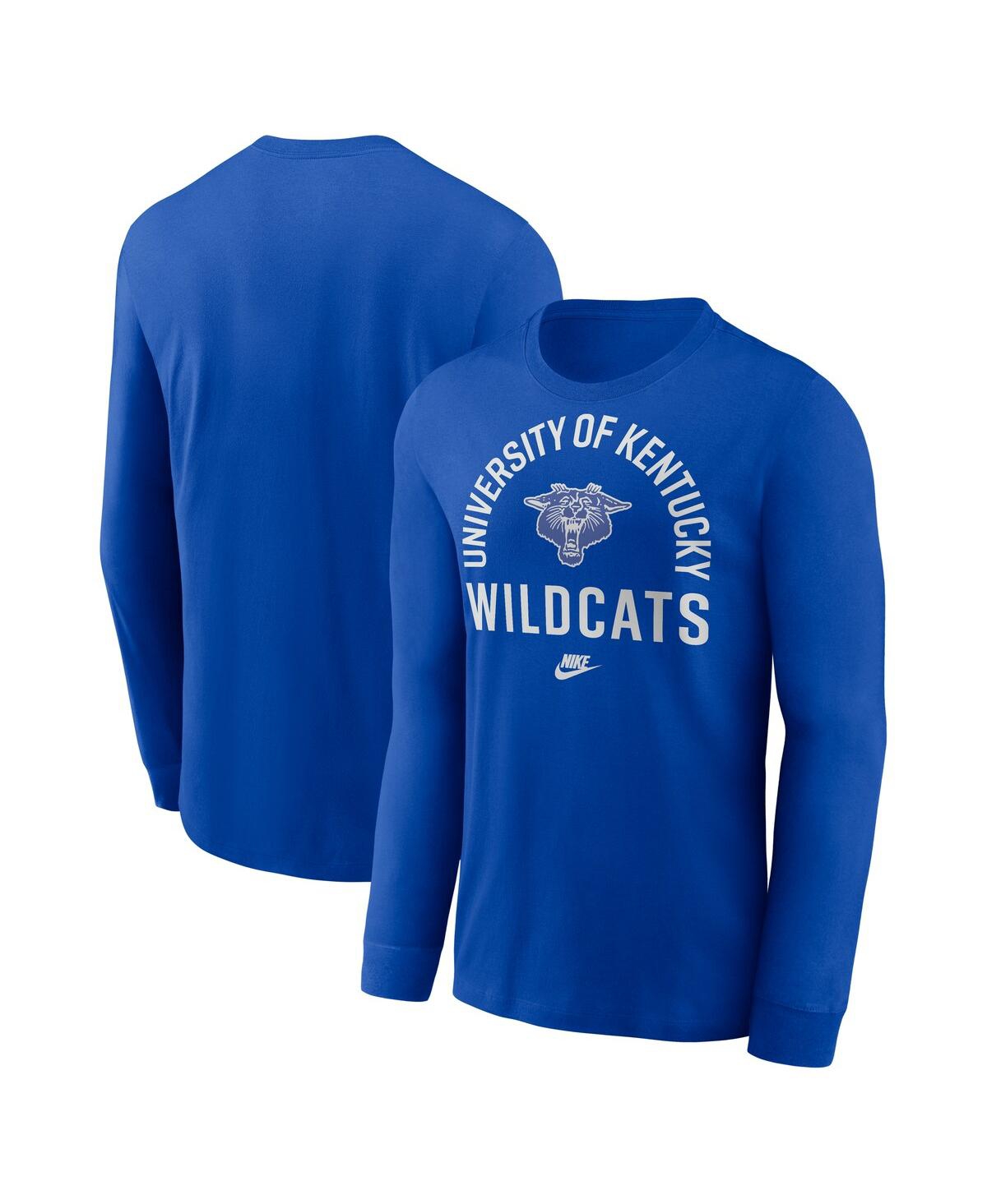 Nike Men's Royal Kentucky Wildcats Legacy Arched Logo Long Sleeve T-Shirt