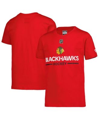 Fanatics - Big Boys and Girls Red Chicago Blackhawks Authentic Pro Wordmark T-Shirt
