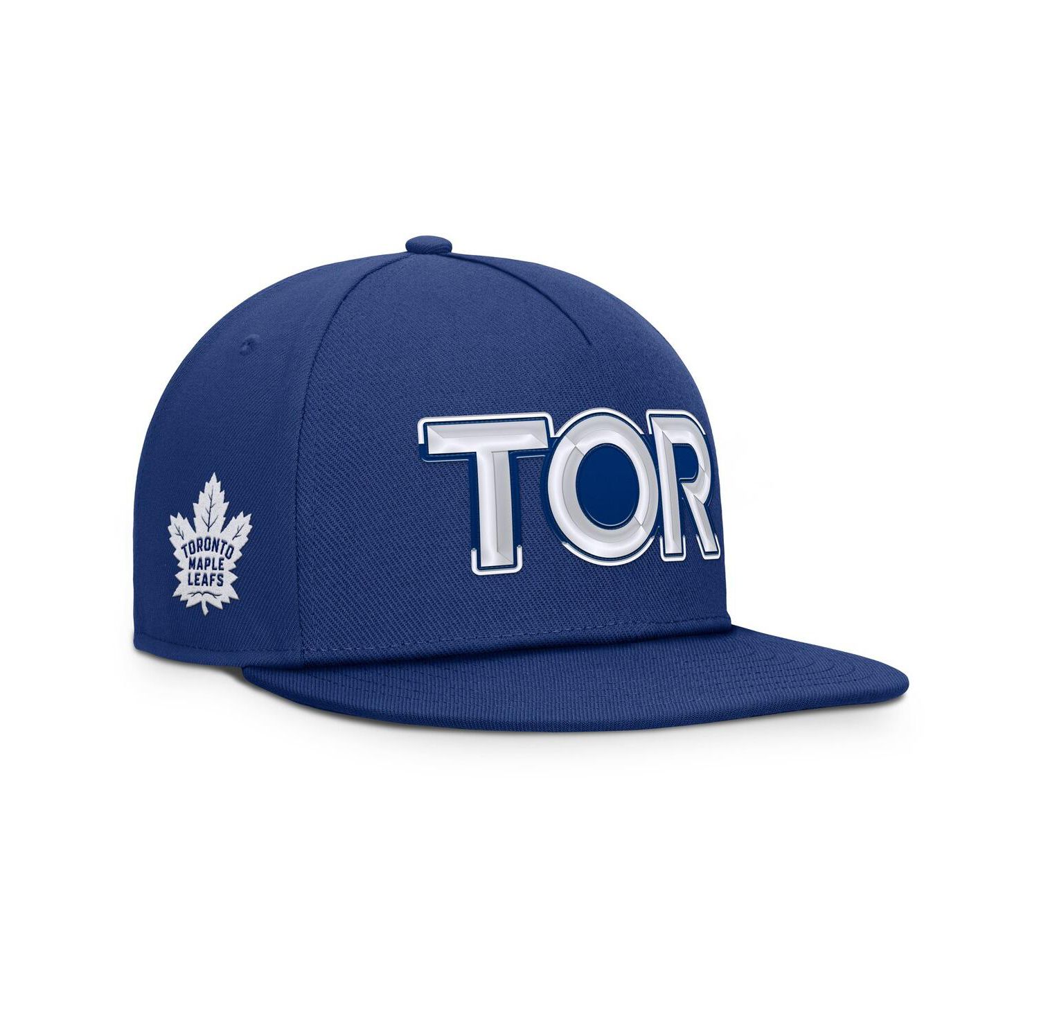 Men's Blue Toronto Maple Leaf's Authentic Pro Rink Team Code Snapback Hat