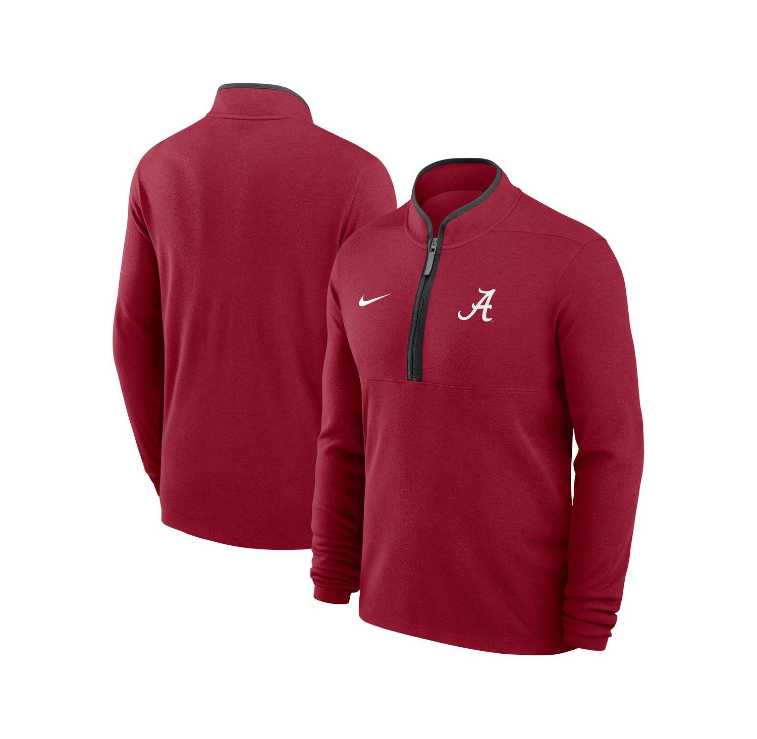 Men's Crimson Alabama Crimson Tide Courtside Victory Dri-FIT Half-Zip Pullover Sweatshirt