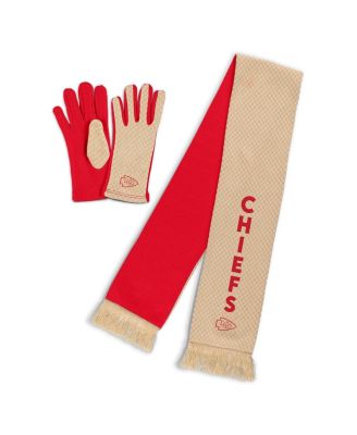 WEAR by Erin Andrews - Women's Kansas City Chiefs Tonal Microcheck Scarf Glove Set