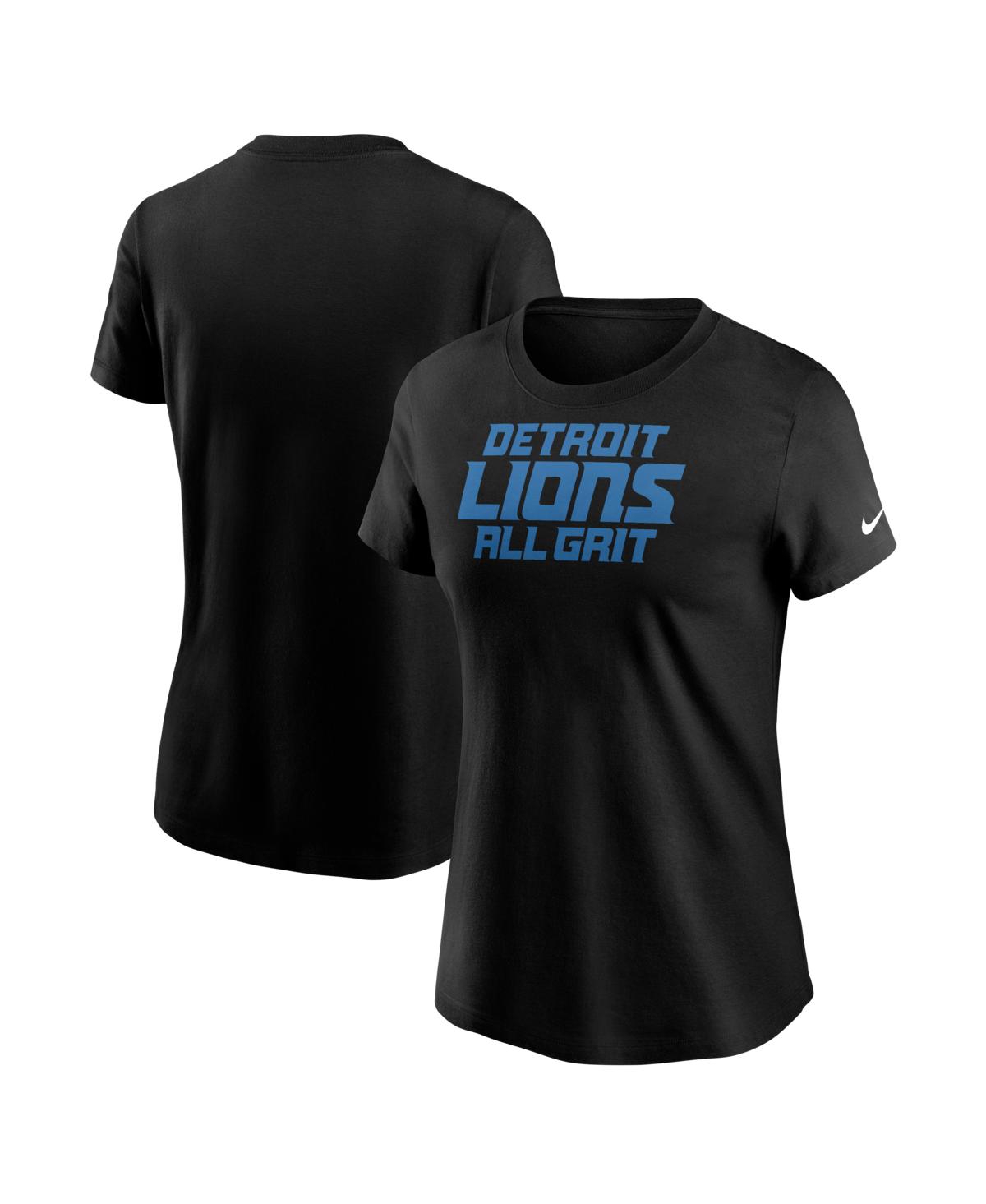 Nike Women's Black Detroit Lions Winning Dreams T-shirt In Black